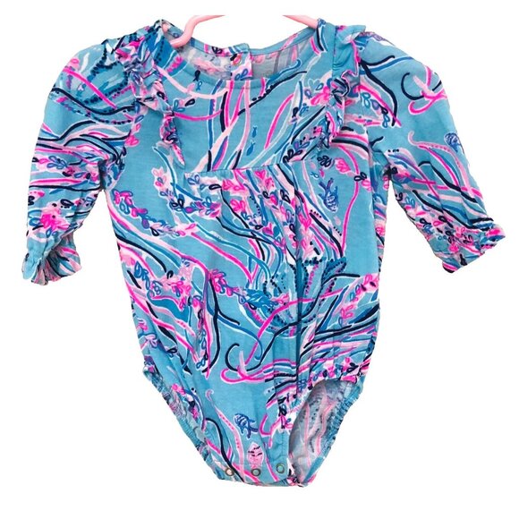 Lilly Pulitzer One Piece Body Suit Romper Baby 3 6 MO Preppy Beachy Coastal
